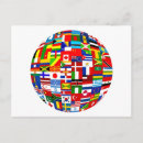 Search for international flag postcards Globe