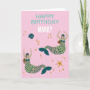 Search for mermaid birthday cards Girl