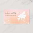 Search for pianist business cards Watercolor