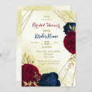 Search for marsala navy bridal shower invitations Modern