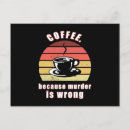 Search for murderer postcards Black