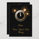Search for clock new years eve party invitations Elegant