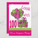 Search for 100th celebration birthday invitations Pink