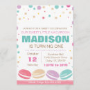 Search for macaroon birthday invitations Girl