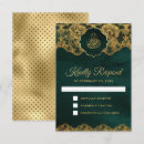 Search for emerald green and gold wedding rsvp cards Elegant
