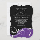 Search for purple black swirl wedding invitations Modern