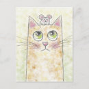 Search for whimsical cat illustration postcards Mouse