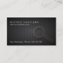 Search for magnifying glass business cards Law