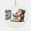 Search for santa naughty list christmas tree decorations Fun