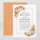 Search for peach and gold wedding invitations Watercolor floral