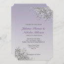 Search for lavender and silver wedding invitations Sparkle