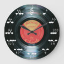 Search for record player clocks Musical notes