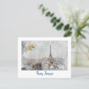 Search for vintage eiffel tower postcards Watercolor