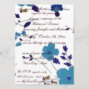Search for flower rehearsal dinner invitations Blue