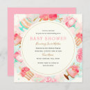 Search for pink and mint baby shower invitations Watercolor