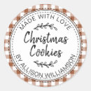 Search for christmas cookie stickers Made with love
