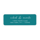 Search for teal return address labels Stylish trendy