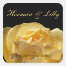 Search for yellow roses wedding stickers Elegant