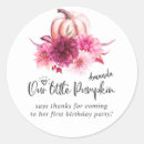 Search for our little pumpkin stickers Birthday party
