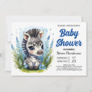 Search for zebra baby boy shower invitations Whimsical
