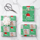 Search for snowflake christmas wrapping paper Green