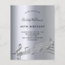 Search for music 50th birthday invitations Modern
