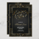 Search for art deco graduation invitations Black and gold
