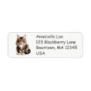 Search for big cat return address labels Cartoon