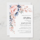 Search for indigo birthday invitations Floral
