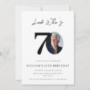 Search for look whos 70 invitations Black and white