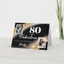 Search for black and gold 80th birthday cards Elegant