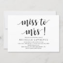 Search for miss to mrs shower invitations Black and white