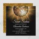 Search for disco sweet 16 invitations Black