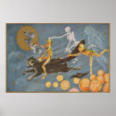 Search for vintage halloween cat posters Skeleton