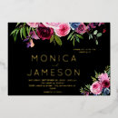 Search for hot pink black gold invitations Floral