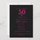 Search for black hot pink invitations 50 and fabulous