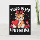 Search for tiger valentines day cards Red