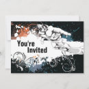 Search for snowboard birthday invitations Grunge