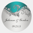 Search for silver and teal stickers Vintage