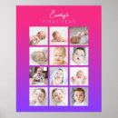 Search for baby month posters Pink