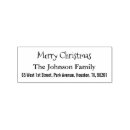 Search for christmas return address rubber stamps Script
