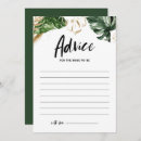 Search for bridal shower game advice cards Greenery