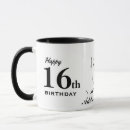 Search for 16th birthday mugs Typography