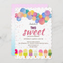 Search for ice cream 2nd birthday invitations Popsicle