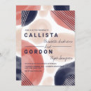 Search for terracotta and navy wedding invitations Watercolor