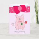 Search for pink pig birthday cards Piglet
