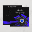Search for royal blue black birthday invitations Elegant birthday party