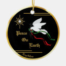 Search for gold dove christmas tree decorations Peace on earth