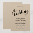 Search for brown kraft paper wedding invitations Typography