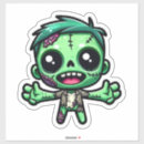 Search for zombie green stickers Halloween